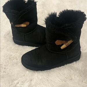 UGG Black Fur-Lined Winter Boots
